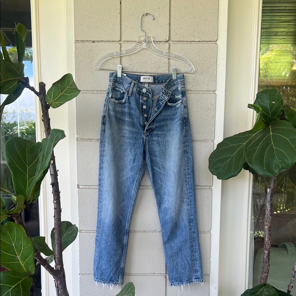 Agolde Riley High-Rise straight crop frequency Jeans 23